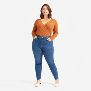 Everlane The Authentic Stretch High-Rise Skinny Blue Base - Size 28